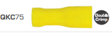 Crimp Yellow PVC Female Lucar 6.3mm QKC75