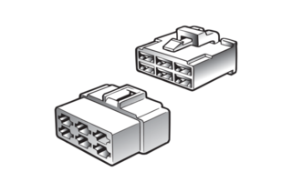 Narva 8 Way Male Quick Connector Housing 2pk (56278BL)