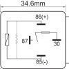 12V Relay SPST - R4 Relay 4 Pin RES Fused R4-1230RFB