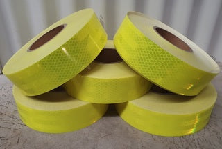 Reflective Tape Lime Green Fluoro 50MM Wide  x 45.7M