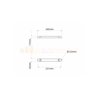 Interior LED surface mount 20cm switch EBLED20