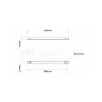 Interior LED surface mount 40cm with switch EBLED40