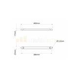 Interior LED surface mount 40cm with switch EBLED40