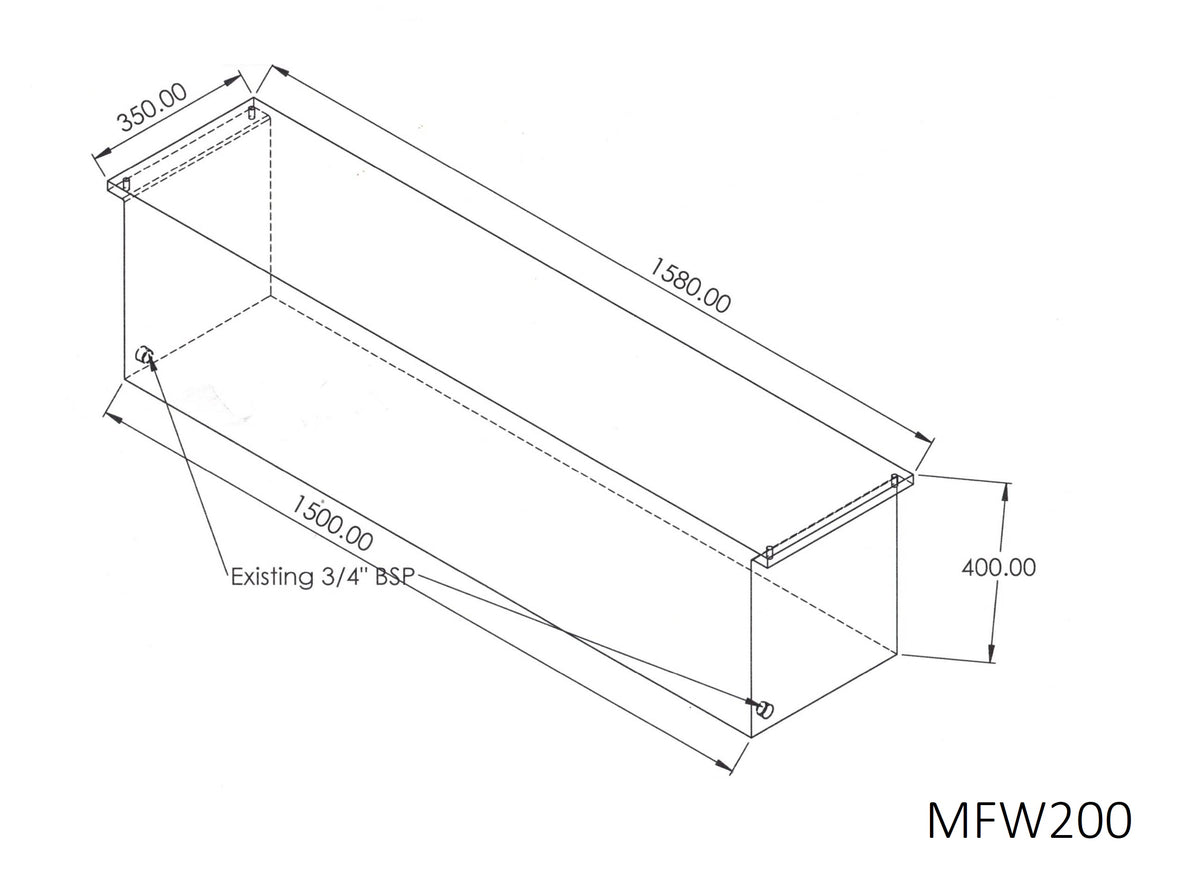 200L Rectangle (MFW) Water Tank – Decked Out Auto Australia